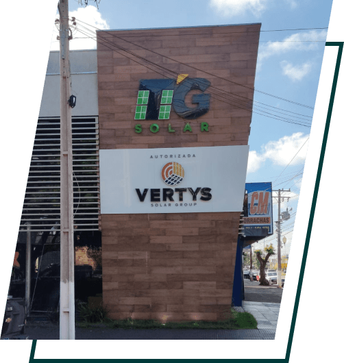 Fachada TG Solar — Autorizada Vertys, Dourados MS